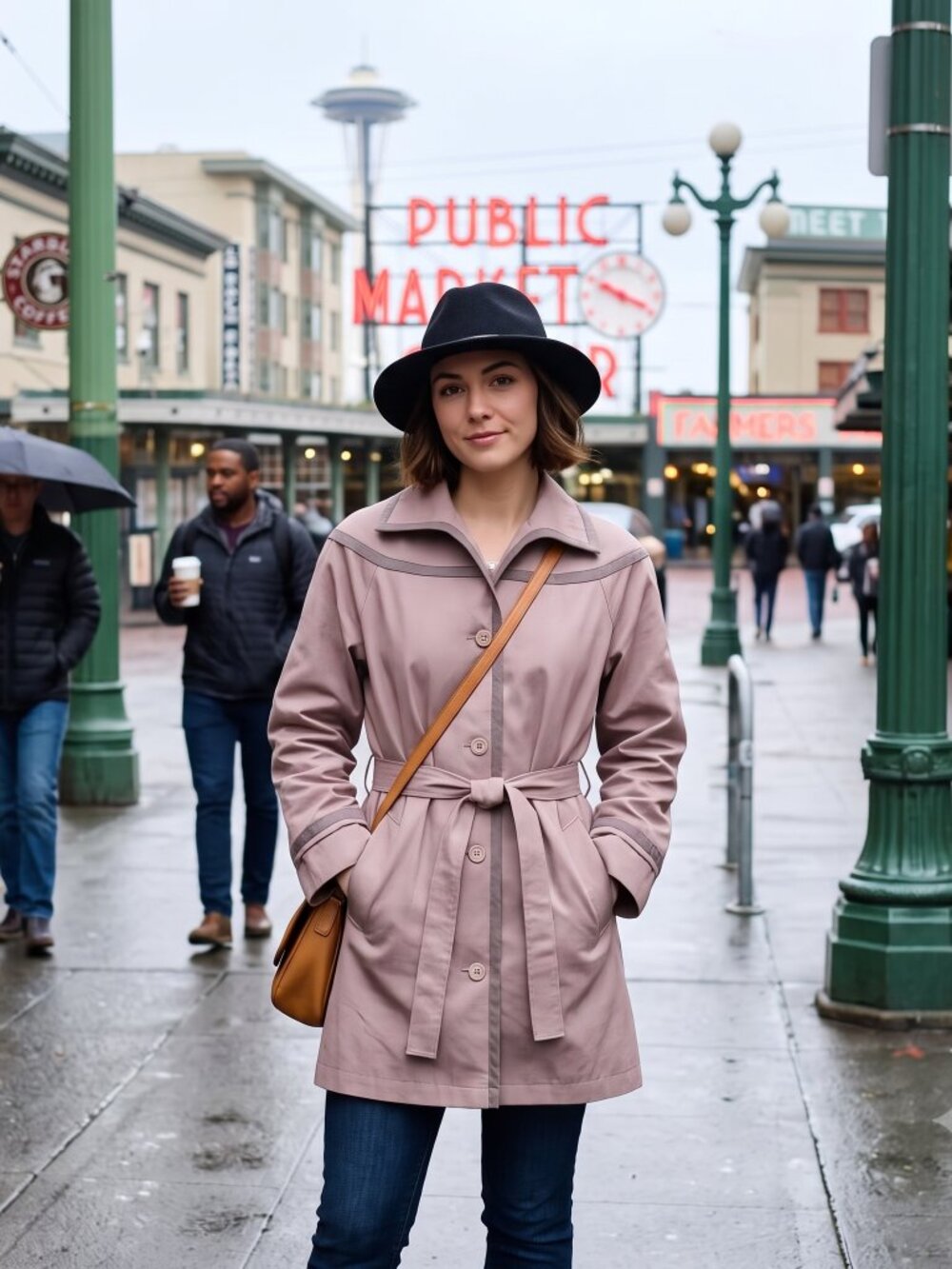 Dusty Pink trench coat.